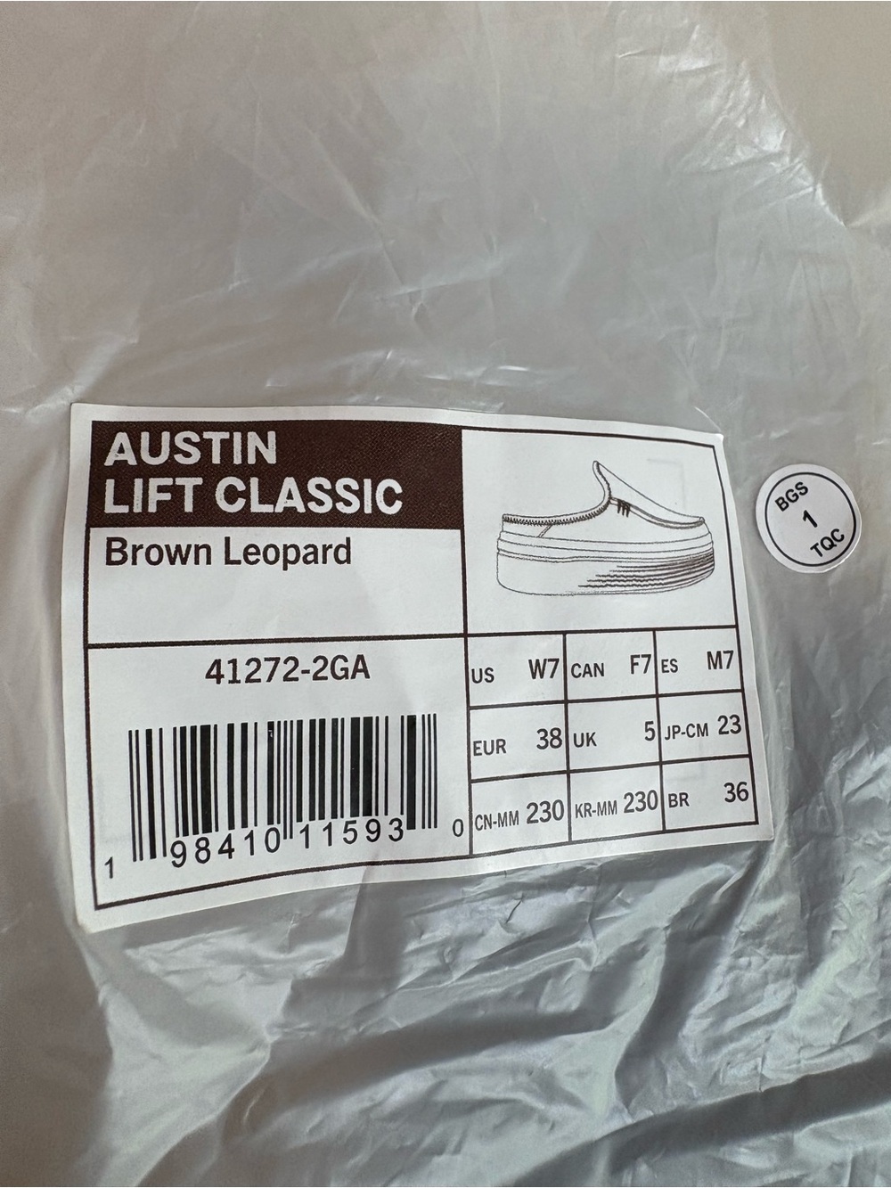 Hey Dude Austin Lift Classic Brown Leopard - Size 7 - Picture 5 of 5